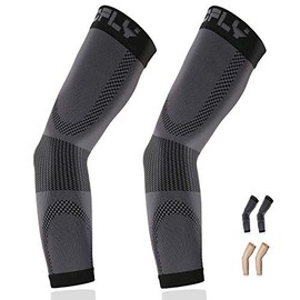 Compression Arm Sleeve, 1 Pair for Unisex, 20-30mmHg Graduated Compression Elbow Sleeve for Recovery, Relieves Pain, Supports Muscles & Joints, Tennis Elbow & Golfers Brace, Edema, Swelling, Black S