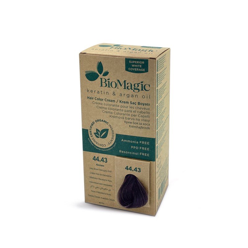 BioMagic Keratin & Argan Oil Hair Color Cream, 77.07 Natural