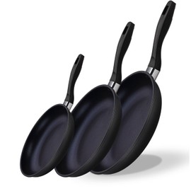 Gourmet Edge Diamond Non-Stick Fry Pan 3pc Set - 8", 10" & 12" Fry pans