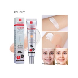 Erinde CC Color Correcting Cream with Centella Asiatica, Full Coverage Foundation, Color Correcting Cream with SPF 25, Uniform Skin Tone, Moisturizer #02 Light