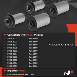 A-Premium 4 x Front Forward and Rearward Lower Control Arm Bushing Kit, Compatible with Dodge Ram 1500 2002-2005, Ram 2500 2003-2005, Ram 3500 2003-2005, RWD Only