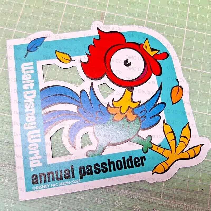 New! Hei Hei from Moana Passholder Magnet w/ free sticker.