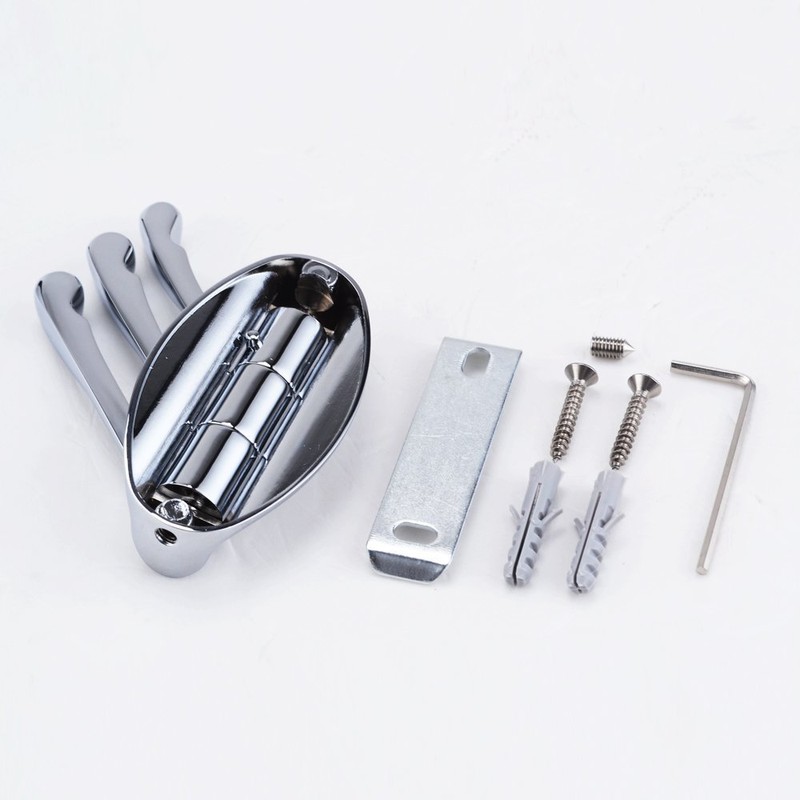 Home Swivel Wall Mounted Coat Hook,GUOYI®Solid Metal Three Swing Clothes/Towel