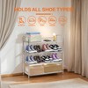 TAO ONE 4-Tier Stainless Steel Shoe Rack, Heavy Duty Metal