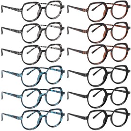 Gr8Sight 12 Pack Vintage Ladies Reading Glasses with Tortoiseshell Patterns for Women +3.00
