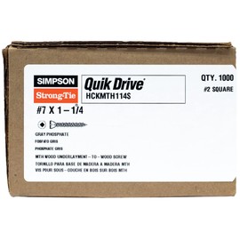 Simpson Strong-Tie HCKMTH114S Strong-Drive MTH Wood Underlayment Screw (Collated) #7 x 1-1/4 in. Gr. Phosphate (1000)