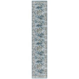 Madane Runner Rugs for Hallway 2x10 Long Washable Non-Slip Hallway Runner Rug Low-Pile Stair Kitchen Runner Persian Throw Carpet for Entrance Living Dining Laundry Room (Navy, 2 x 10)