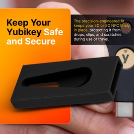 SplashNColor 2FA Protector Compatible with Yubikey 5C and 5C NFC USB C Security Keys - Slim Sleek Case Holder for Enhanced Protection Black