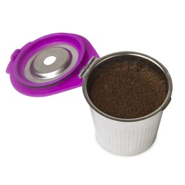 2-Item Café Flow Stainless Steel Reusable Coffee Pod + 100-Ct Café Filter Disposable Paper Cups | Compatible with Keurig 1.0, 2.0, K-Series Single Cup Coffee Makers