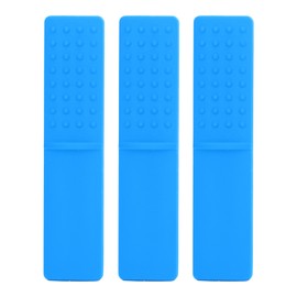 Baby Teething Toy Freezable Boilable BPA Free Silicone Infant Teether Chewing Toy for Toddler Autism 3pcs Blue