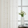 60 Inch Curtains Length,Linen Sheer Boho Farmhouse Floral Printed Pleated