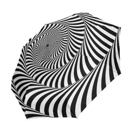 Sletend Windproof Automatic Umbrella Zebra Print Spiral Portable Folding Umbrella,Waterproof Compact Sun & Rain Umbrellase for Men & Women
