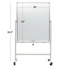 Excello Global Products 36" x 42" Reversible Whiteboard on Wheels