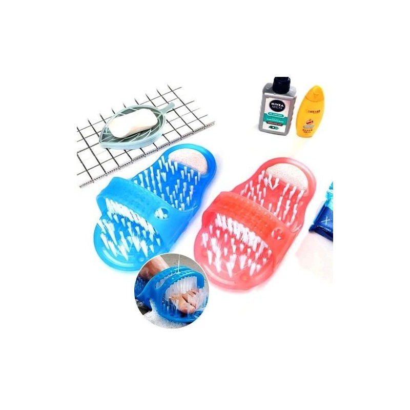 핑쇼26 Exfoliating Foot Care Brush Slipper for Comfortable Foot Washing