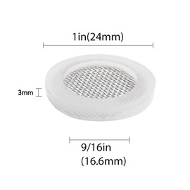 Silicone Washer Silicone Filter Gasket for Shower Head Water tap Faucet, for 5/8 inch Washing Machine and 3/4 inch Garden Hose Connector (White 4 Pcs)