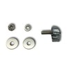 Set of 2 Screw Skull with Black Eyes Number Plate