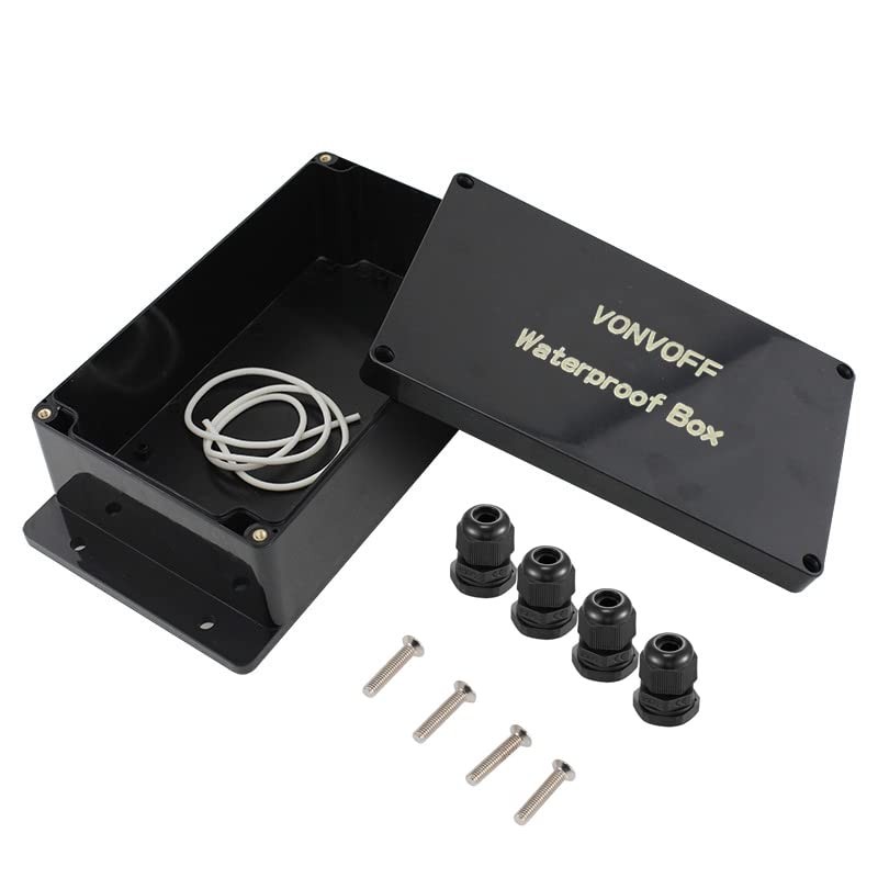 Vonvoff Power Junction Box, IP65 Dustproof Waterproof ABS Plastic Electronic