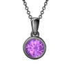 Dabangjewels 8mm 4.00Ctw Round Cut Created Amethyst 14k Black Gold