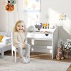 Qaba Kids Desk and Chair Set, Kids Study Desk with