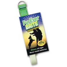 Davis FurEver Brite Glow in The Dark Pet Safety Collar, Medium to Large
