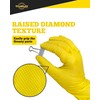 TitanFlex Heavy Duty Nitrile Gloves, 6 Mil Yellow Raised Diamond
