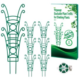Yhtpouqe Plant Trellis for Climbing Plants Indoor, 8 Pack Garden Trellis for Potted Plants, Stackable Plant Trellis Indoor for Houseplant, Vine, Pothos Plant Support