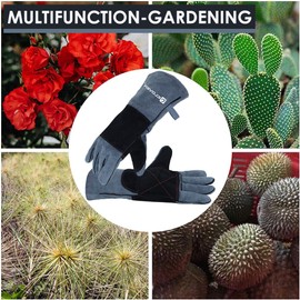 eperfect2012 Animal Handling Gloves Bite Proof Leather Sleeve Dog Cat Bird Reptile Protection