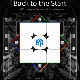 GAN 356M lite Magic Cube Magnetic 3 x 3, Speed Cube Original with IPG & GES+, Magic Cube Lightweight Magnetic, GAN Cube Simple Design, Ideal Puzzle Game for Adults and Children
