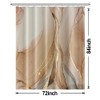 Brown Shower Curtain, Modern Brown Gold Grey Marble Shower Curtain