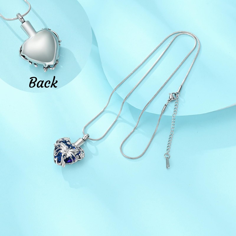 Butterfly Urn Necklaces for Ashes Urn Jewelry for Human Pet