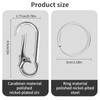 WLLHYF 2 Pieces Metal Keychain Carabiner Clip Key Ring Chain