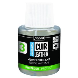 PEBEO - Setacolor Leather - Glossy Varnish for Leather - Auxiliary for Leather and Leatherette - Customization Bag, Shoe, Basket and Sneaker - Resistance to scratches, folds, rubbing - 110 ml