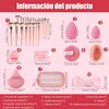 Set de Brochas de Maquillaje, 51 Piezas con Cerdas Sintéticas
