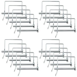 Roauend Wire Lock Pin, Shaft Locking Pin, Trailer Coupler Pin, 5/16 Inch Diameter x 2-3/4 Inch Square Lock Pins, with Quick Release Ring (20)