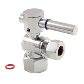 Kingston Brass CC43101DL Concord Decorative Quarter Turn Valve with 1/2-Inch IPS Inlet and 3/8-Inch OD, Lever Handle, Chrome