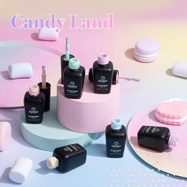 beetles Gel Polish Beetles Pastel Gel Nail Polish, 6 Colors Macaron Pink Blue Green Yellow Purple Gel Polish Soft Spring Gel Polish Soak Off Uv Gel Manicure Nail Art Design DIY Home Salon Gift for Girls Women