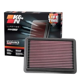 K&N Filtro de Aire de Motor de Alto Flujo, Lavable, para Mazda 3/CX-30/CX-50 2019-2025, 33-5096