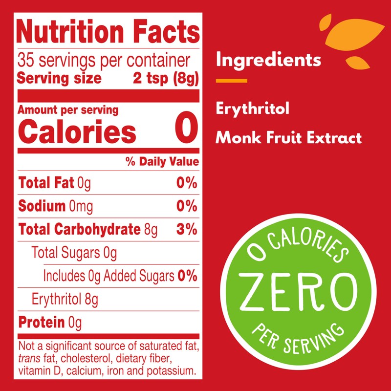 Truvia Calorie-Free Sweetener from the Monk Fruit Spoonable, 9.8 oz