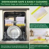 SPLF 6 Pack Stand-Up Reusable Gallon Freezer Bags Dishwasher Safe,