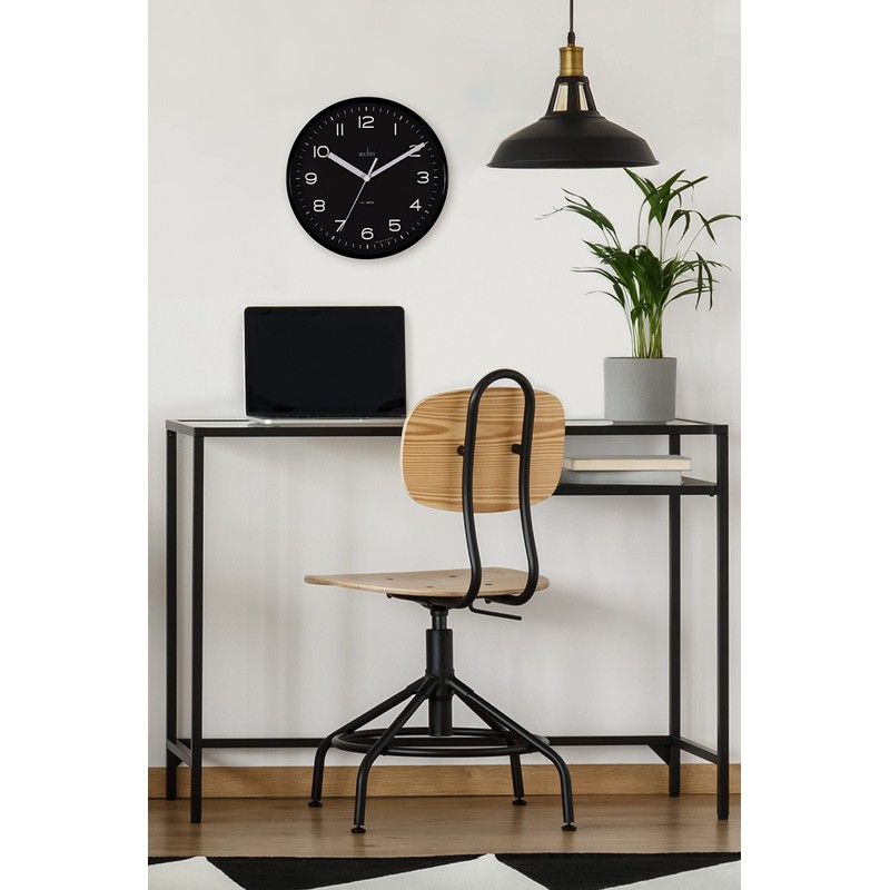 Acctim Wall Clock, Black, 20cm
