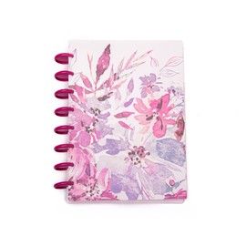 Talia Discbound Notebooks, Planner, Customizable, (Botanical w/90's Pink Discs, Junior 14245 (5.5in x 8.5in))
