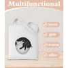 QYCFDXD Black and White Cats Canvas Tote Bag for Women