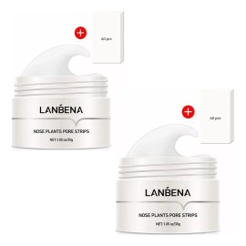 Kit Lanbena Cremas 120 Tiras Elimina Puntos Negros Limpia Poros