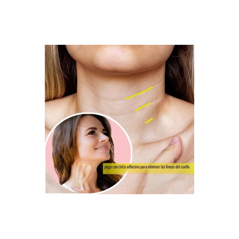 Kinesio - Cinta para levantamiento de cara y cuello, liberación