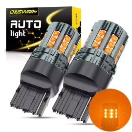 CHUSYYRAY 2x 3157 24-LED Turn Signal Parking DRL Light Bulbs Amber For Ford F150 F250 F350