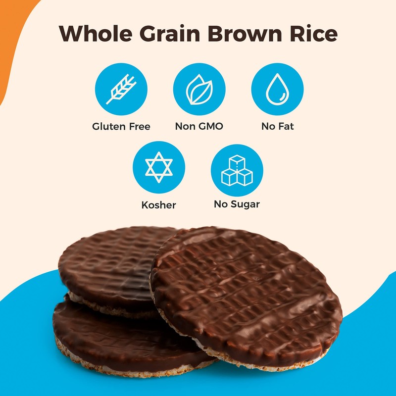 LIEBERS Dark Chocolate Rice Cakes, Snack Pack, Gift Pack, Kosher