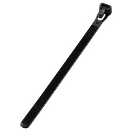 Ohm Electric RPT-150W30BK 09-1257 OHM Cable Ties, Repeat Ties, Reusable, Weather Resistant, 5.9 in (150 mm), Pack of 30, Black