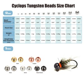 TG-DZURI Tungsten Beads for Fly Tying, 50pcs Tungsten Cyclops Beads Black Nickle Color 3.5mm Sizes Fly Tying Materials Beads Hook Size 10#-12#