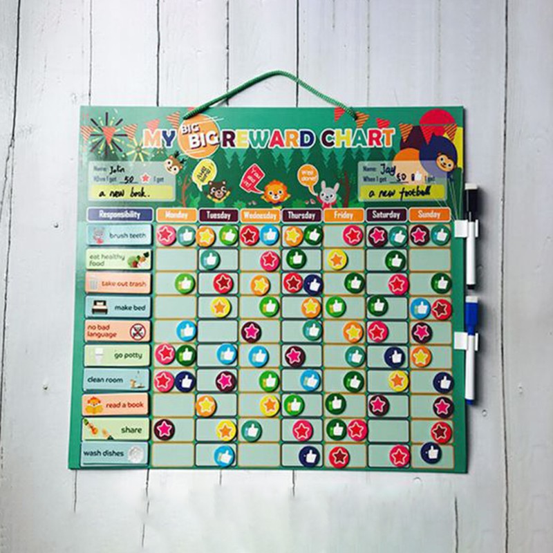 Magnetic Reward Behavior Chore Chart for Kids Magnetic Broad Calendar