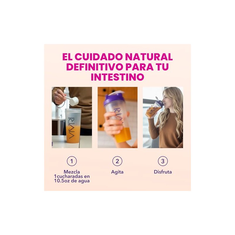 VIVRI Cleanse Me! Bebida Digestiva Fresa con Prebióticos 30 Porciones